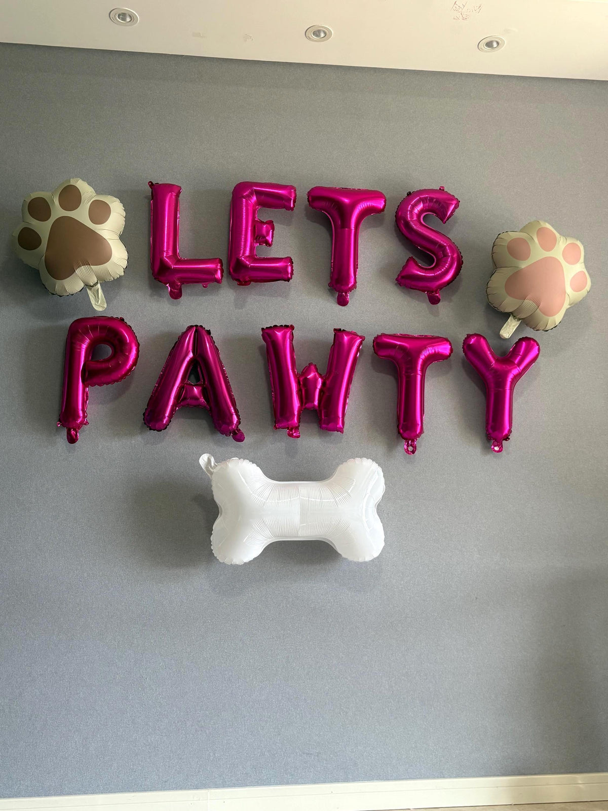 Pet Party Decor: 16" LETS PAWTY Foil Balloons | Dog & Cat Birthday Celebrations | Fun Pawty Balloons