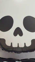 Giant Skeleton Foil Balloon – Black & White Halloween Party Decor