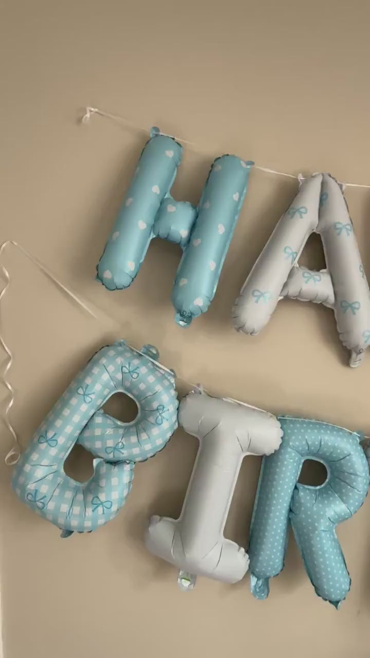 Teddy Bear Happy Birthday Balloon Banner