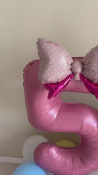 Unicorn Birthday Number Balloon Stack | Customizable Decor | DIY Balloons for Girls' Parties