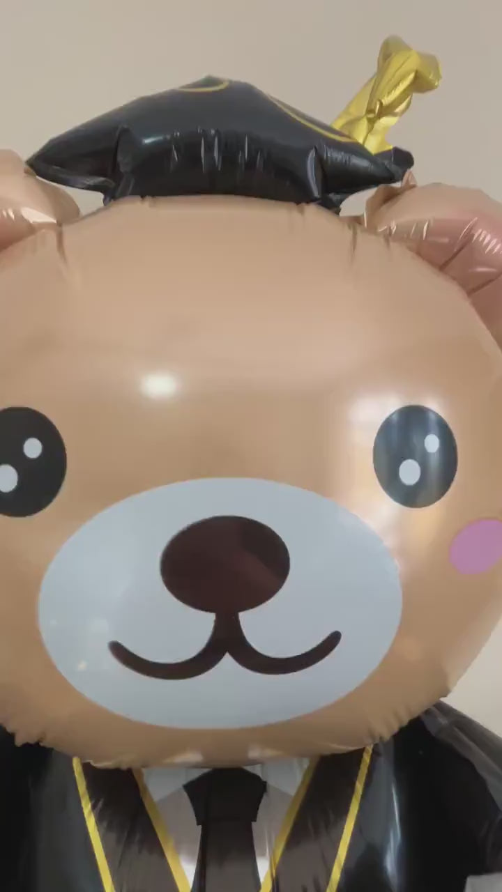 Graduation Teddy Bear Foil Balloon with Diploma