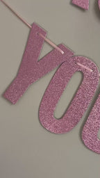 “RUDE THAT YOU’RE LEAVING BUT OK” Farewell Glitter Banner