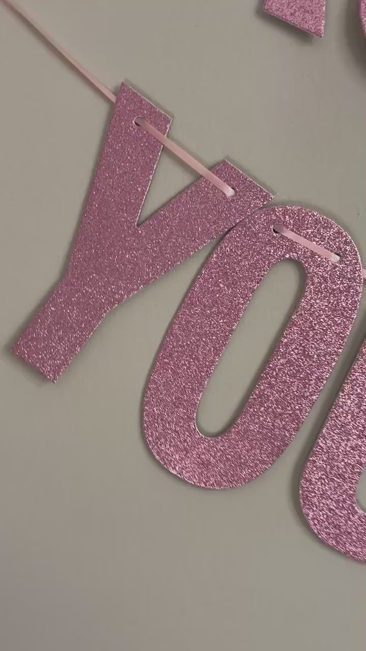 “RUDE THAT YOU’RE LEAVING BUT OK” Farewell Glitter Banner
